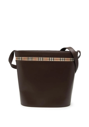 Burberry Pre-Owned 2000-2017 House Check Trimmed Leather crossbody bag - Brown