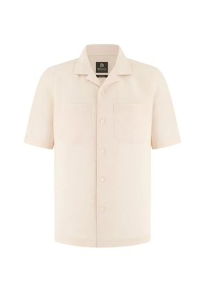 Boggi Milano short-sleeved linen shirt - Neutrals
