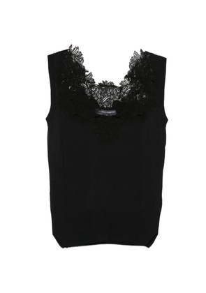 Ermanno Scervino lace knitted tank top - Black