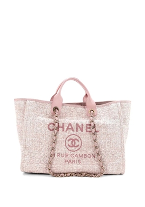 CHANEL Pre-Owned Deauville Raffia with Glitter Detail Medium tote bag - Pink