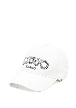 LIU JO rhinestone-embellished chain-detail baseball cap - White