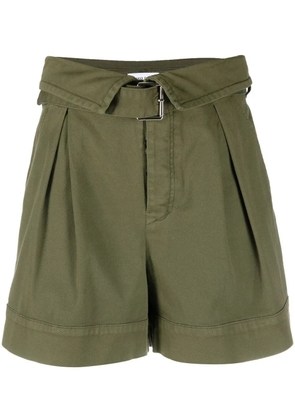 PINKO Judo belted shorts - Green