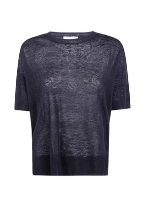 Majestic Filatures slub-texture semi-sheer T-shirt - Blue