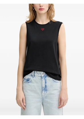 PINKO heart-appliqué tank top - Black