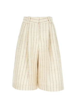 Blazé Milano Serene pinstripe shorts - Neutrals