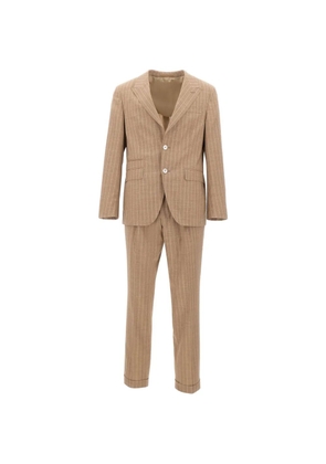 BOSS pinstriped suit - Neutrals