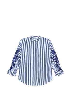 MALIPARMI striped embroidered shirt - Blue