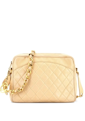 CHANEL Pre-Owned Chain Camera Bag Quilted Lambskin shoulder bag - Neutrals
