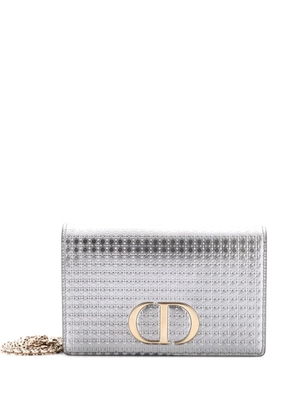 Christian Dior Pre-Owned 30 Montaigne 2-in-1 Pouch Micro Cannage Metallic Calfskin belt bag - Grey