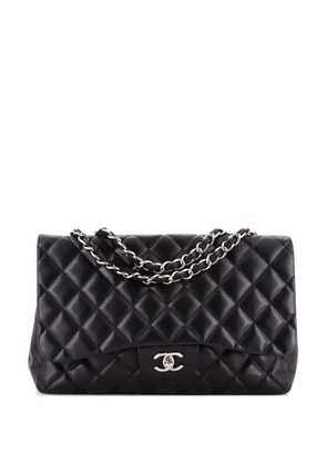 CHANEL Pre-Owned Classic Single Flap Bag Quilted Lambskin Jumbo shoulder bag - Black