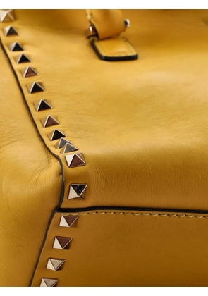 Valentino Garavani Pre-Owned Rockstud Rigid Leather Small tote bag - Yellow