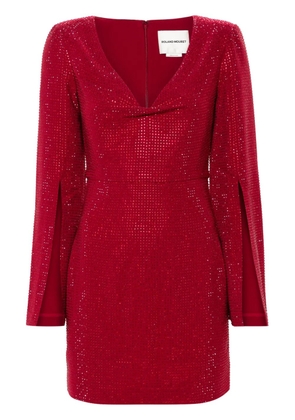 Roland Mouret rhinestone-embellished mini dress - Red