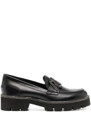 René Caovilla Morgana leather oxfords - Black