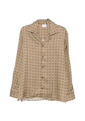 Drôle De Monsieur geometric-pattern shirt - Green