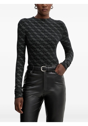 GUESS USA patterned long-sleeve bodysuit - Black