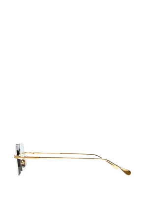 Kuboraum rimless rectangle-frame sunglasses - Gold