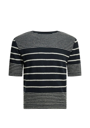 RAKKI Drummer striped short-sleeve sweater - Blue