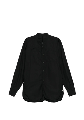 Undercover stand up collar long-sleeve shirt - Black