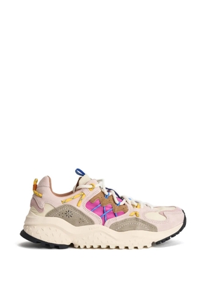 FLOWER MOUNTAIN Yamabushi floral-appliqué sneakers - Pink