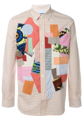 Junya Watanabe MAN patchwork shirt - 051 ORANGE BLUE