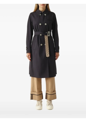 Herno double-breasted belted trench coat - Blue