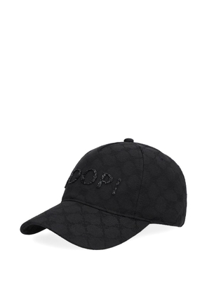 Joop! Adriana monogram-pattern crystal-embellished baseball cap - Black