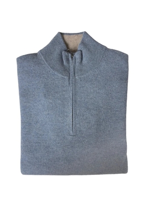 HARTFORD quarter-zip knit sweater - Blue