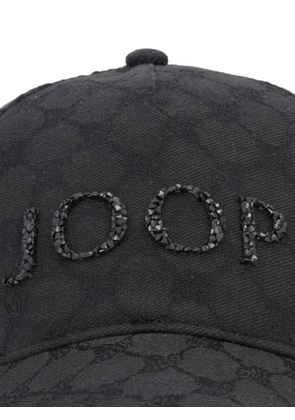 Joop! Adriana monogram-pattern crystal-embellished baseball cap - Black