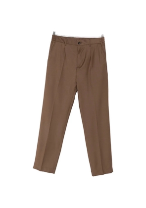 Hosio pleated straight-leg trousers - Brown
