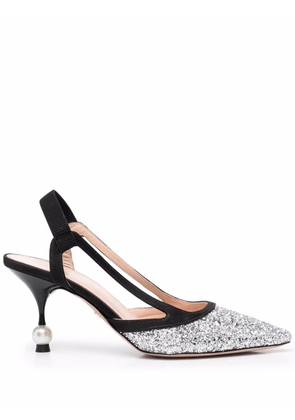 Giambattista Valli 75mm rhinestone-embellished pumps - Black