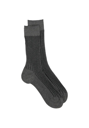 Zegna ribbed mid-calf socks - Grey