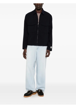 LC23 ribbed zip-up jacket - Blue