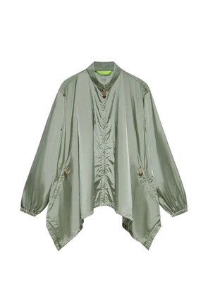 Shanghai Tang Tang asymmetric windbreaker jacket - Green