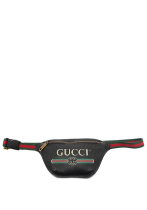 Gucci Pre-Owned 2000-2015 Small Grained Calfskin Logo belt bag - Black