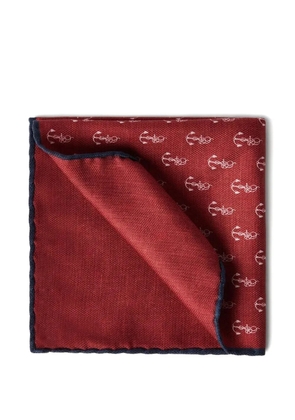 Brunello Cucinelli anchor-print handkerchief - Red