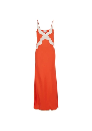 Forte Forte lace-trim sleeveless maxi dress - Orange