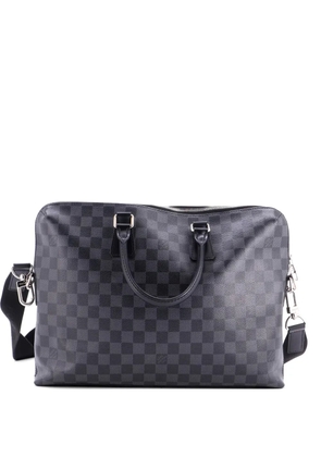 Louis Vuitton Pre-Owned Porte-Documents Jour Bag Damier Graphite business bag - Black