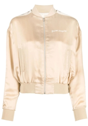 Palm Angels striped bomber jacket - Neutrals