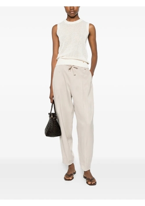Herno drawstring pleated trousers - Grey