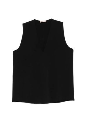 Blanca Vita V-neck sleeveless blouse - Black