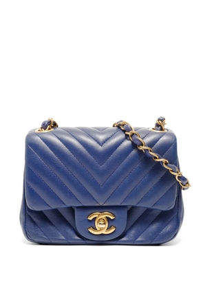 CHANEL Pre-Owned 2015-2016 Chevron shoulder bag - Blue