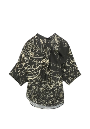 JNBY botanical line short-sleeve top - Black