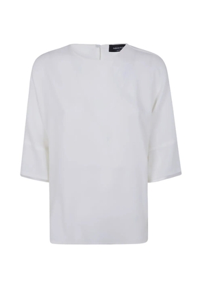 Fabiana Filippi chain-trim three-quarter sleeve blouse - White