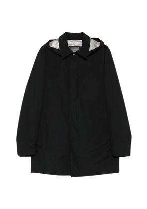 Herno hooded concealed-fastening raincoat - Black