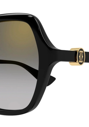 Cartier Eyewear geometric-frame sunglasses - Black