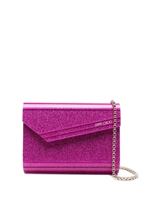 Jimmy Choo Candy glitter clutch bag - Pink