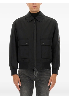 BOSS flap-pocket collared jacket - Black