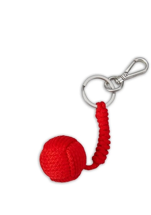 Vilebrequin braided rope-knot keyring - Red