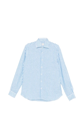 120% Lino striped-pattern linen shirt - Blue
