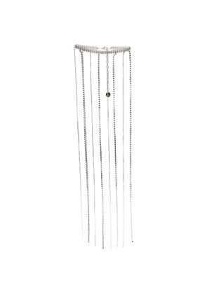 Silvia Gnecchi crystal-embellished fringed necklace - Silver